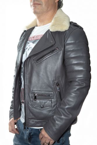 Perfecto cuir homme LADC Paris Milan dark moon