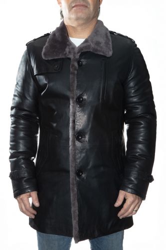 Veste cuir Giorgio Marvin Noir