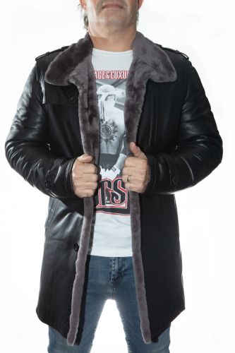 Veste cuir Giorgio Marvin Noir