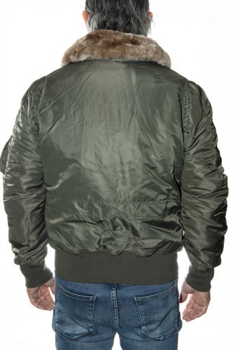 Blouson pilote homme Schott Ohara kaki