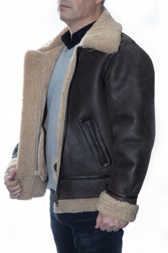 Bombardier peau retournée homme Revacuir G-bombardier beige