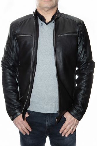 Blouson cuir homme Revacuir Deal noir