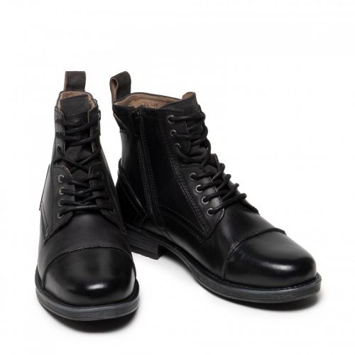 BOOTS CUIR WRANGLER NOIR MODELE MARLON 