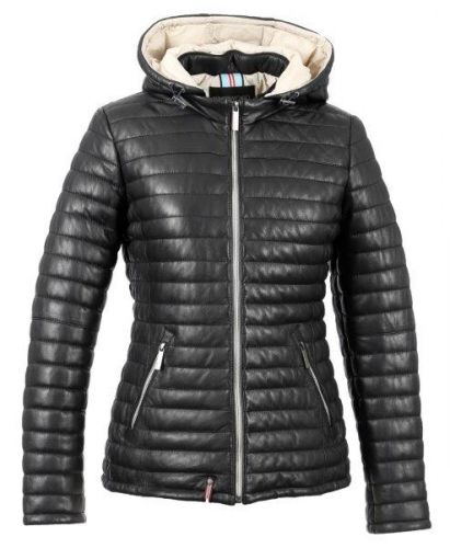 DOUDOUNE POWER EN CUIR OAKWOOD FEMME DOUBLURE THINSULATE.