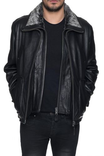 Blouson cuir pour homme Schott LC8100A noir.