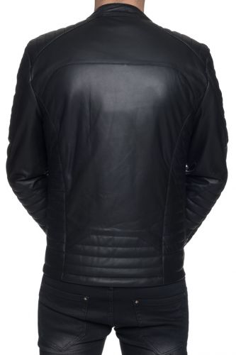 Blouson tout cuir Horspist Manoir silver noir. 