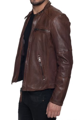 blouson cuir redskins cognac