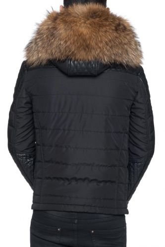 Blouson Horspist Carlton Noir col Naturel.