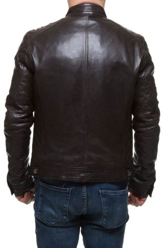 Blouson cuir Daytona Henryk  marron.