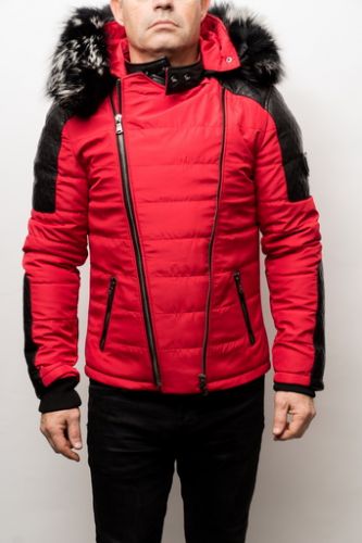Blouson Ventiuno Modena Rouge Col Argenté.