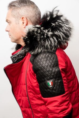 Blouson Ventiuno Modena Rouge Col Argenté.