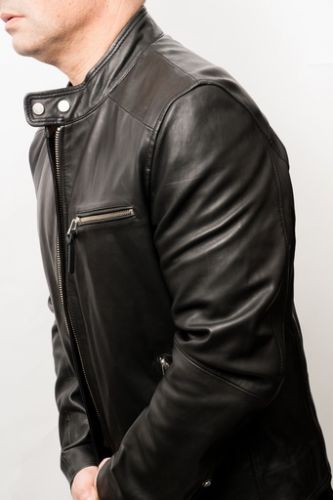 Blouson cuir Redskins Jack Vega noir.