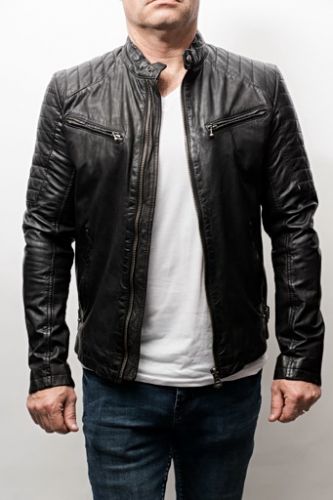 blouson cuir vieilli
