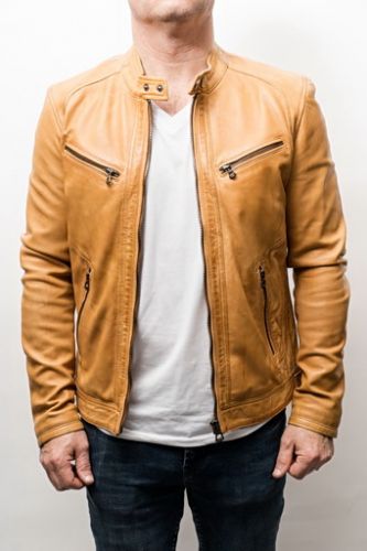 blouson daytona marron clair