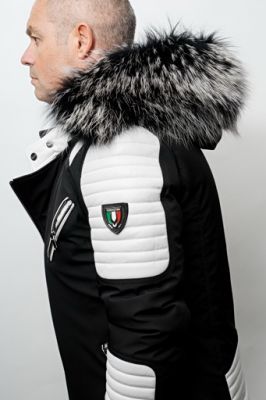 Doudoune Ventiuno Ekos Noir/Blanc Col Argenté.