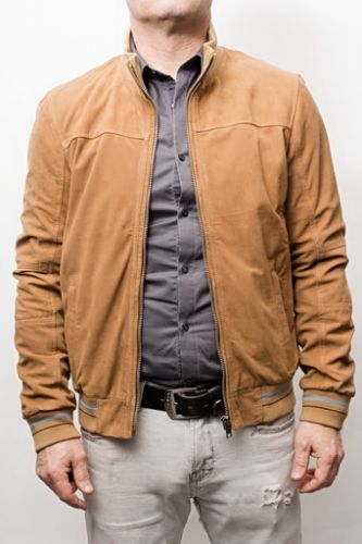 veste daim véritable pour homme