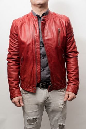 Blouson cuir Homme Daytona Mellington Red