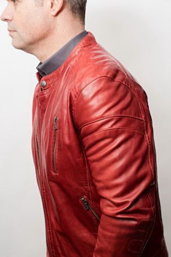 Blouson cuir Homme Daytona Mellington Red
