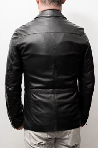 blazer en cuir homme