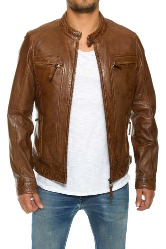 blouson cuir pour homme oakwood