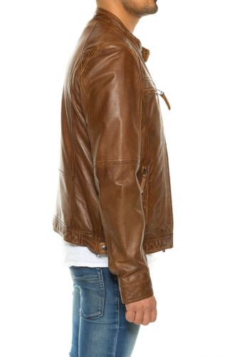 blouson cuir homme oakwood marron