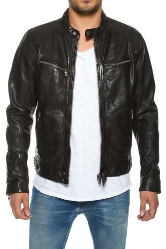 Blouson cuir homme DAYTONA 73 Dustin noir agneau premium