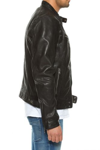 Blouson cuir homme DAYTONA 73 Dustin noir agneau premium