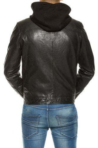 Blouson cuir homme Daytona Gray noir.