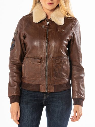 BLOUSON AIR PILOT FEMME ROSE GARDEN COL AMOVIBLE