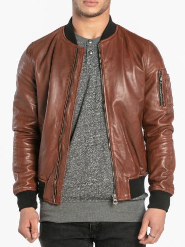 JETO BLOUSON CUIR COGNAC DAYTONA 