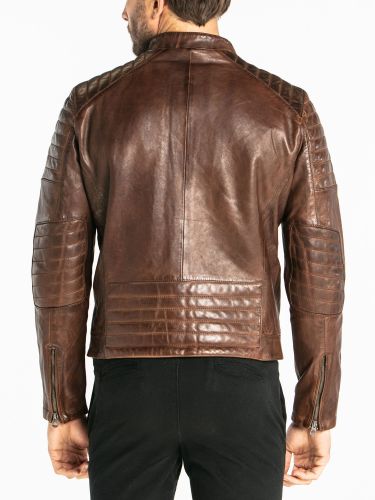 Blouson cuir homme Daytona Starget cognac