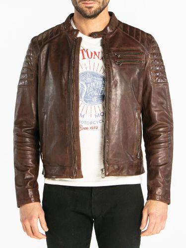 Blouson cuir homme Daytona Starget cognac