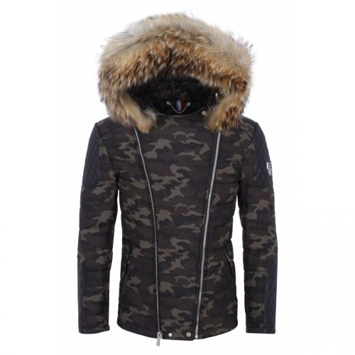 Blouson Horspist Carlton camouflage fourrure véritable.