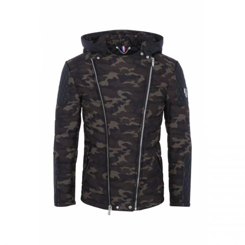 Blouson Horspist Carlton camouflage fourrure véritable.