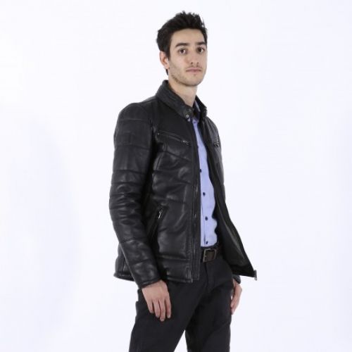 Blouson cuir homme Oakwood Ethan noir