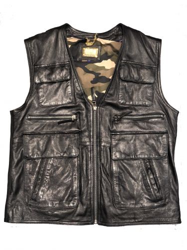 gilet en cuir reporter