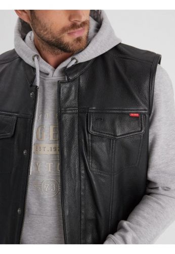 HOT ROAD GILET CUIR HOMME 