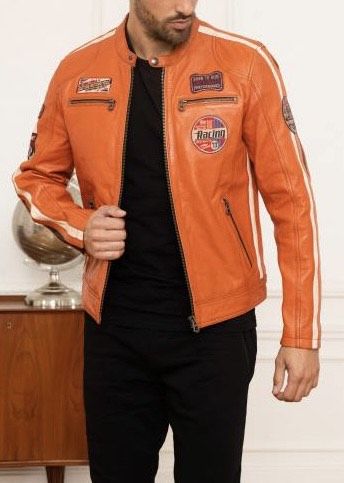Oliver cuir pour homme DAYTONA 73 orange