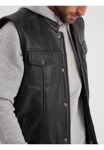 HOT ROAD GILET CUIR HOMME 