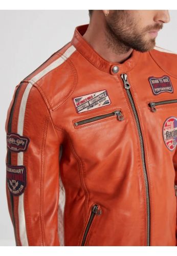 REXRS CUIR HOMME DAYTONA 73 Orange