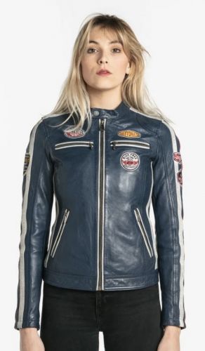 OLA VAN BLOUSON ROSE GARDEN EN CUIR PATCH