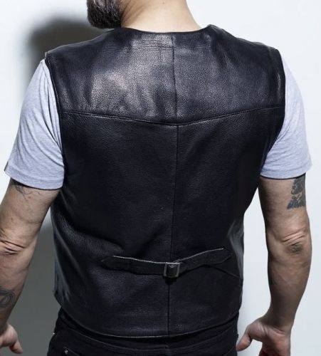 HOT ROAD GILET CUIR HOMME 