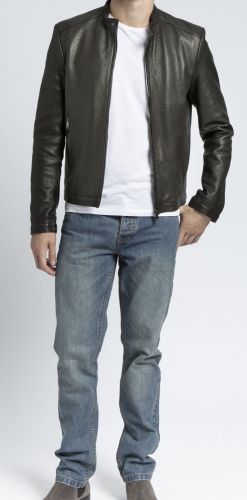 BLOUSON DROIT ARTHUR CHOCOLAT AGNEAU PREMIUM
