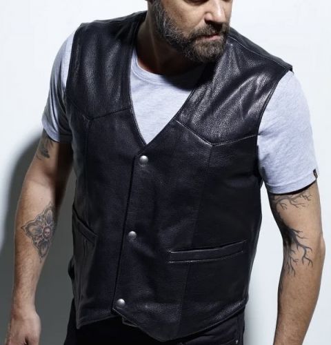 HOT ROAD GILET CUIR HOMME 