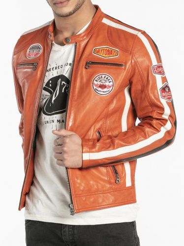 Oliver cuir pour homme DAYTONA 73 orange