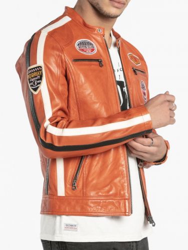 Oliver cuir pour homme DAYTONA 73 orange