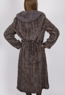 Manteau en vison REVACUIR femme gris Luxor.