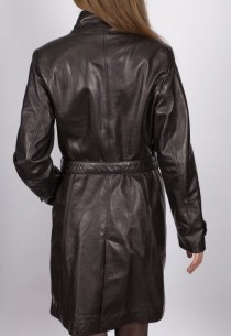 Manteau en cuir Revacuir femme noir 2Irina.