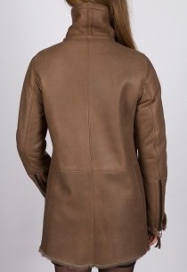 Manteau en peau lainée Luis Campoy  femme marron 12111.