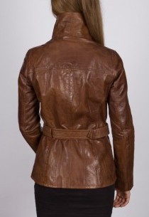 Veste en cuir Daytona femme marron Alizée100192. 
